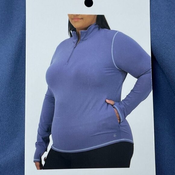 Soybu Womens XL Quarter-Zip Pullover Long Sleeve Moisture-Wicking Top d0657 - Picture 1 of 9